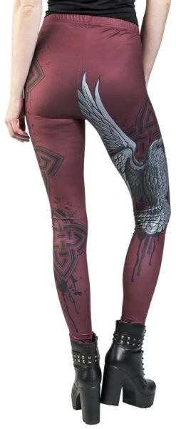 "Leggings Mit Rabenprint" Leggings Rot Von Black Premium By EMP -Forbunrs Geschaft 526631wb