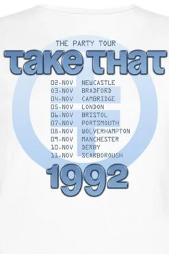 "The Party Tour" T-Shirt Weiß Von Take That -Forbunrs Geschaft 527510d2