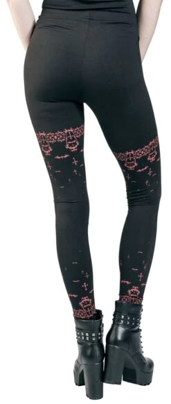 "Leggings Mit Coffin And Bat Print" Leggings Schwarz Von Gothicana By EMP -Forbunrs Geschaft 527521wb