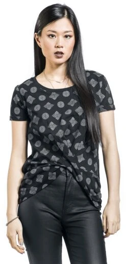 "T-Shirt Mit Knotendetail Und Keltischen Motiven" T-Shirt Schwarz Von Black Premium By EMP -Forbunrs Geschaft 528105wa