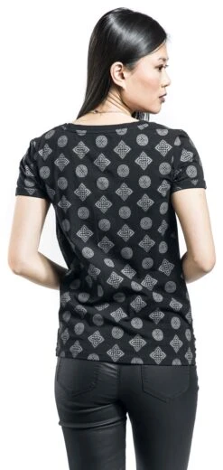 "T-Shirt Mit Knotendetail Und Keltischen Motiven" T-Shirt Schwarz Von Black Premium By EMP -Forbunrs Geschaft 528105wb