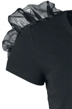 "T-Shirt Mit Raffung Und Mystischem Print" T-Shirt Schwarz Von Gothicana By EMP -Forbunrs Geschaft 528643d