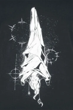 "T-Shirt Mit Raffung Und Mystischem Print" T-Shirt Schwarz Von Gothicana By EMP -Forbunrs Geschaft 528643d2