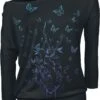 "Langarmshirt Mit Schmetterlingsprint" Langarmshirt Schwarz Von Full Volume By EMP