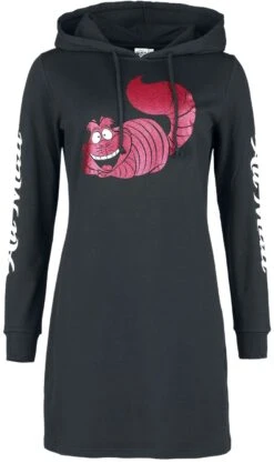 "All Mad" Mittellanges Kleid Schwarz Von Alice Im Wunderland