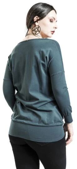 "Longsleeve Mit Totenkopf" Langarmshirt Grau Von Rock Rebel By EMP -Forbunrs Geschaft 529153wb