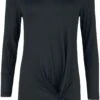 "Longsleeve Mit Knotendetail" Langarmshirt Schwarz Von RED By EMP -Forbunrs Geschaft 529457a