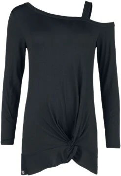 "Longsleeve Mit Knotendetail" Langarmshirt Schwarz Von RED By EMP