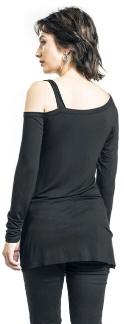 "Longsleeve Mit Knotendetail" Langarmshirt Schwarz Von RED By EMP -Forbunrs Geschaft 529457wb