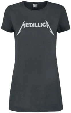 "Amplified Collection - Logo" Kurzes Kleid Charcoal Von Metallica