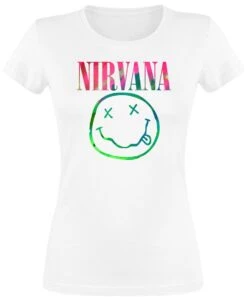"Smiley Rainbow" T-Shirt Weiß Von Nirvana