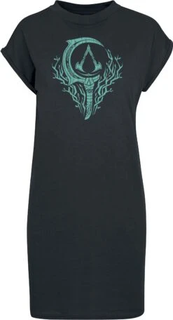 "Valhalla - Sickle Symbol" Mittellanges Kleid Schwarz Von Assassin's Creed