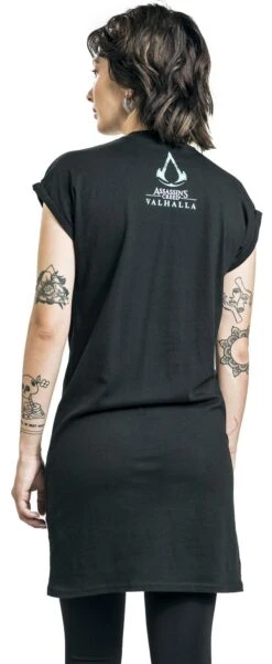 "Valhalla - Sickle Symbol" Mittellanges Kleid Schwarz Von Assassin's Creed -Forbunrs Geschaft 532789wb