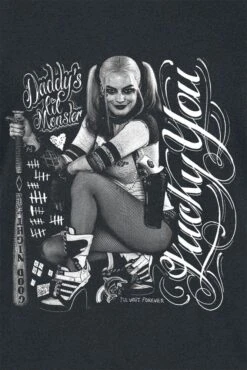 "Lucky You" T-Shirt Schwarz Von Suicide Squad -Forbunrs Geschaft 533519d