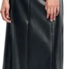 "Ladies Synthetic Leather Midi Skirt" Langer Rock Schwarz Von Urban Classics -Forbunrs Geschaft 533872wa