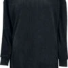 "Ladies Velvet Rib Crew Dress" Kurzes Kleid Schwarz Von Urban Classics -Forbunrs Geschaft 533880a