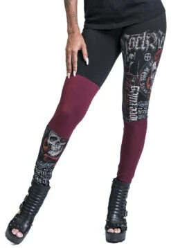 "Rock Rebel By EMP" Leggings Schwarz/rot Von Rock Rebel By EMP -Forbunrs Geschaft 534423wa