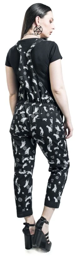 "Latzhose Mit Alloverprint" Latzhose Schwarz Von Gothicana By EMP 16 "Latzhose Mit Alloverprint" Latzhose Schwarz Von Gothicana By EMP -Forbunrs Geschaft 534556wb