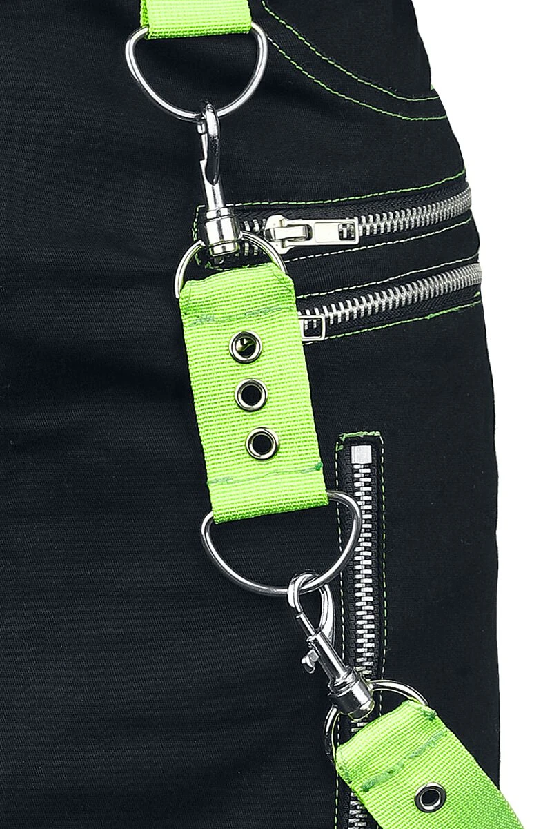 "Shadow Skirt" Kurzer Rock Schwarz/grün Von Poizen Industries 5 "Shadow Skirt" Kurzer Rock Schwarz/grün Von Poizen Industries – Bild 3