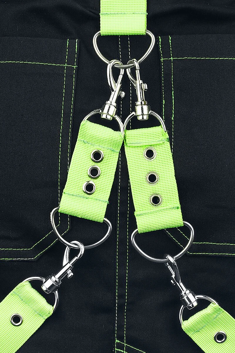 "Shadow Skirt" Kurzer Rock Schwarz/grün Von Poizen Industries 6 "Shadow Skirt" Kurzer Rock Schwarz/grün Von Poizen Industries – Bild 4