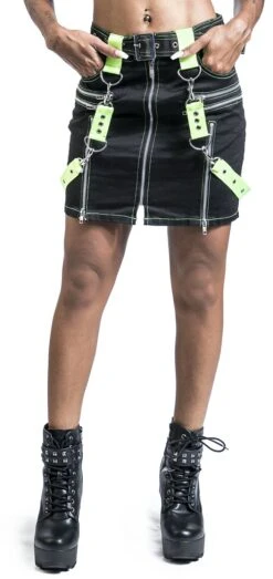 "Shadow Skirt" Kurzer Rock Schwarz/grün Von Poizen Industries 12 "Shadow Skirt" Kurzer Rock Schwarz/grün Von Poizen Industries -Forbunrs Geschaft 534652wa