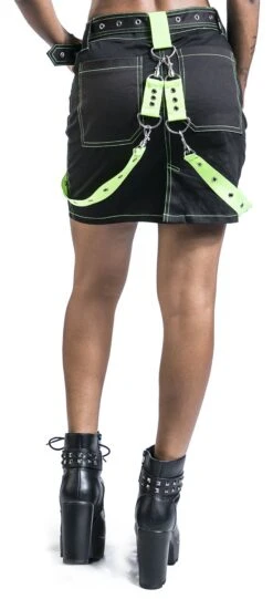 "Shadow Skirt" Kurzer Rock Schwarz/grün Von Poizen Industries 13 "Shadow Skirt" Kurzer Rock Schwarz/grün Von Poizen Industries -Forbunrs Geschaft 534652wb