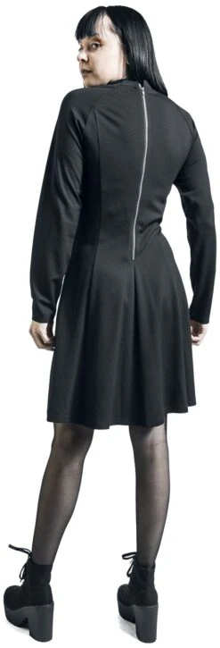 "Kleid Mit Netzausschnitt Am Dekolleté" Kurzes Kleid Schwarz Von Gothicana By EMP -Forbunrs Geschaft 534953wb
