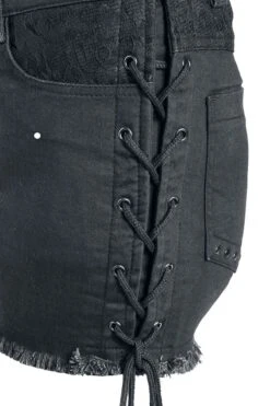 "Schwarze Shorts Mit Schnürungen" Short Schwarz Von Gothicana By EMP -Forbunrs Geschaft 535035d