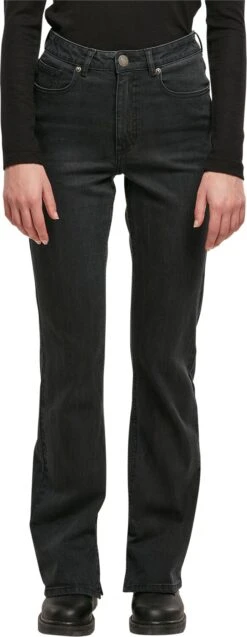 "Ladies Highwaist Straight Slit Denim Pants" Jeans Schwarz Von Urban Classics 11 "Ladies Highwaist Straight Slit Denim Pants" Jeans Schwarz Von Urban Classics -Forbunrs Geschaft 535271wa