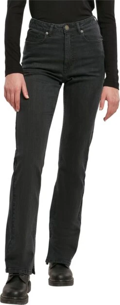 "Ladies Highwaist Straight Slit Denim Pants" Jeans Schwarz Von Urban Classics 12 "Ladies Highwaist Straight Slit Denim Pants" Jeans Schwarz Von Urban Classics -Forbunrs Geschaft 535271wa2