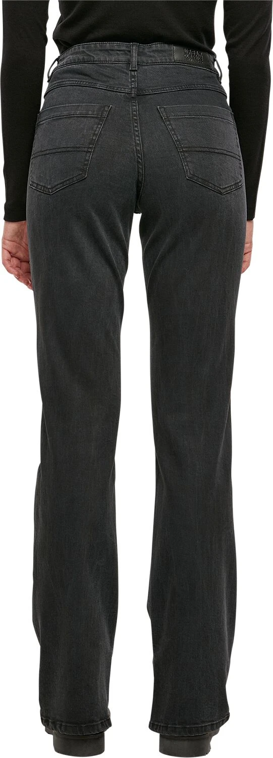 "Ladies Highwaist Straight Slit Denim Pants" Jeans Schwarz Von Urban Classics 8 "Ladies Highwaist Straight Slit Denim Pants" Jeans Schwarz Von Urban Classics – Bild 6