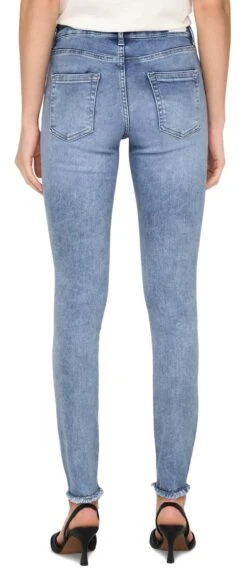 "ONLBLUSH MID SK ANK RAW DNM REA694 NOOS" Jeans Blau Von Only -Forbunrs Geschaft 535327wb