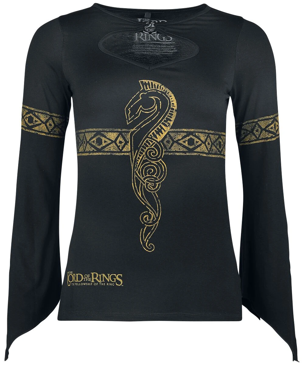 "Horse Of Rohan" Langarmshirt Schwarz Von Der Herr Der Ringe 3 "Horse Of Rohan" Langarmshirt Schwarz Von Der Herr Der Ringe
