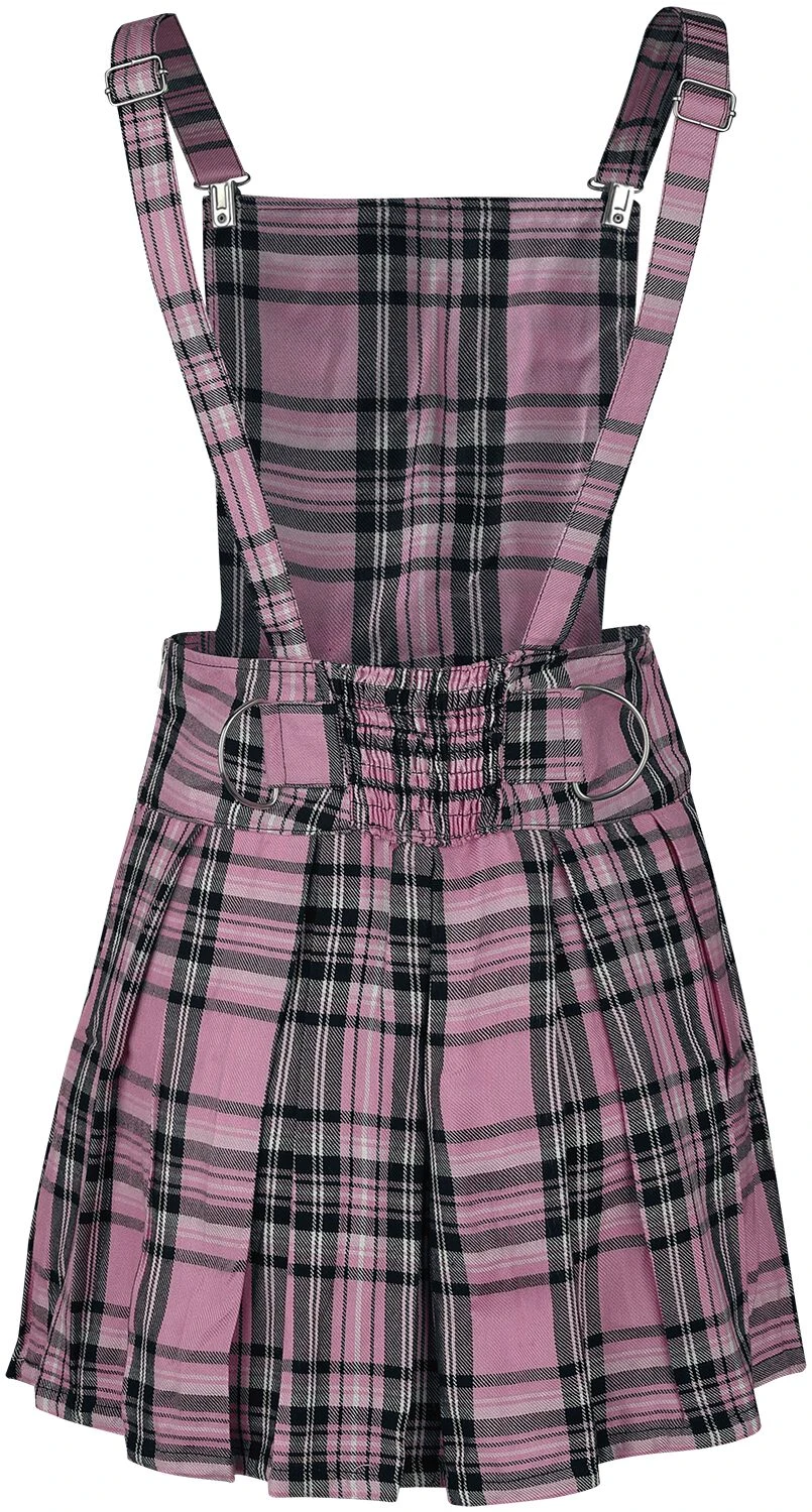 "Faye Pinafore" Kurzes Kleid Grau/rosa Von Heartless 3 "Faye Pinafore" Kurzes Kleid Grau/rosa Von Heartless – Bild 2
