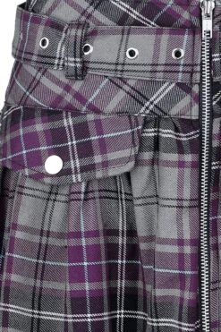 "Beltaine Skirt" Kurzer Rock Grau/lila Von Chemical Black 9 "Beltaine Skirt" Kurzer Rock Grau/lila Von Chemical Black -Forbunrs Geschaft 537731d