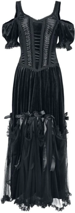 "Gothic Dress" Langes Kleid Schwarz Von Sinister Gothic