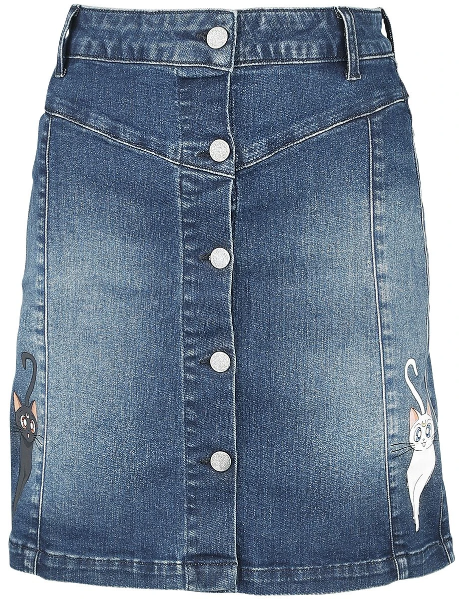 "Luna & Artemis" Kurzer Rock Blau Von Sailor Moon 2 "Luna & Artemis" Kurzer Rock Blau Von Sailor Moon
