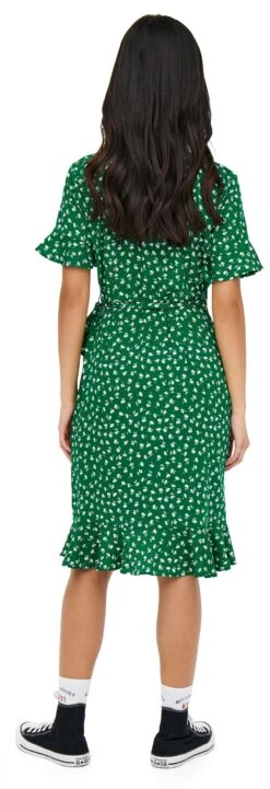 "ONLOLIVIA S/S WRAP DRESS WVN NOOS" Mittellanges Kleid Grün Von Only -Forbunrs Geschaft 538621wb