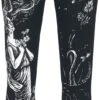 "Drawning Print Leggins" Leggings Schwarz/weiß Von Jawbreaker -Forbunrs Geschaft 539042a