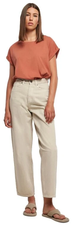 "Ladies Stretch Jersey Cropped Tee" T-Shirt Rot Von Urban Classics -Forbunrs Geschaft 540006wa