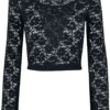 "Ladies Cropped Lace Longsleeve" Langarmshirt Schwarz Von Urban Classics 2 "Ladies Cropped Lace Longsleeve" Langarmshirt Schwarz Von Urban Classics -Forbunrs Geschaft 540021a