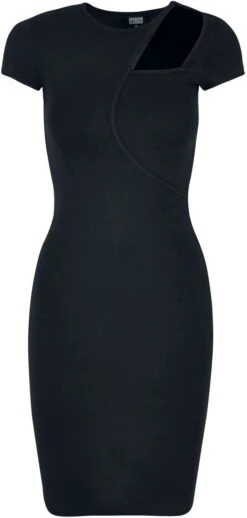 "Ladies Cut Out Dress" Kurzes Kleid Schwarz Von Urban Classics