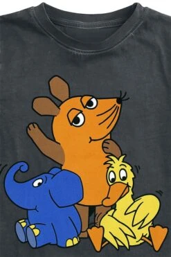 "Kids - Maus - Elefant - Ente" T-Shirt Schwarz Von Die Sendung Mit Der Maus -Forbunrs Geschaft 541084d