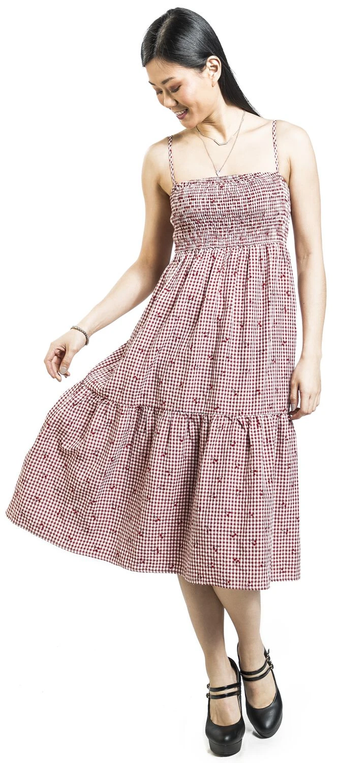 "Sweet Pea Dress" Mittellanges Kleid Rot/weiß Von Banned Retro 6 "Sweet Pea Dress" Mittellanges Kleid Rot/weiß Von Banned Retro – Bild 4