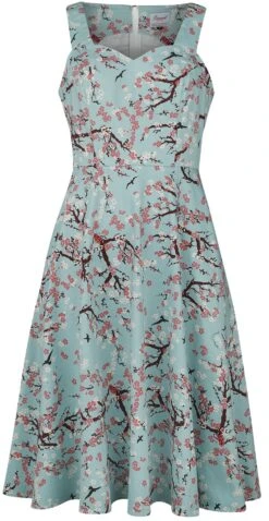 "Flower Scent Fit & Flare Dress" Mittellanges Kleid Multicolor Von Banned Retro