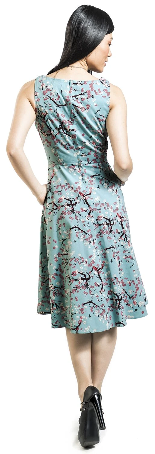 "Flower Scent Fit & Flare Dress" Mittellanges Kleid Multicolor Von Banned Retro 7 "Flower Scent Fit & Flare Dress" Mittellanges Kleid Multicolor Von Banned Retro – Bild 5