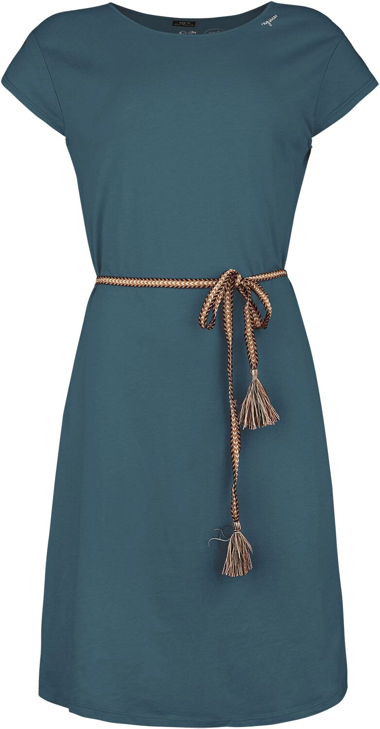 "MANNDY DRESS ORGANIC" Mittellanges Kleid Petrol Von Ragwear 3 "MANNDY DRESS ORGANIC" Mittellanges Kleid Petrol Von Ragwear