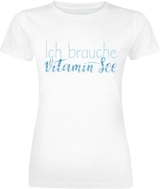 "Ich Brauche Vtiamin See" T-Shirt Weiß Von Sprüche -Forbunrs Geschaft 543478a