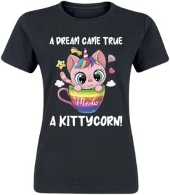 "A Kittycorn" T-Shirt Schwarz Von Tierisch