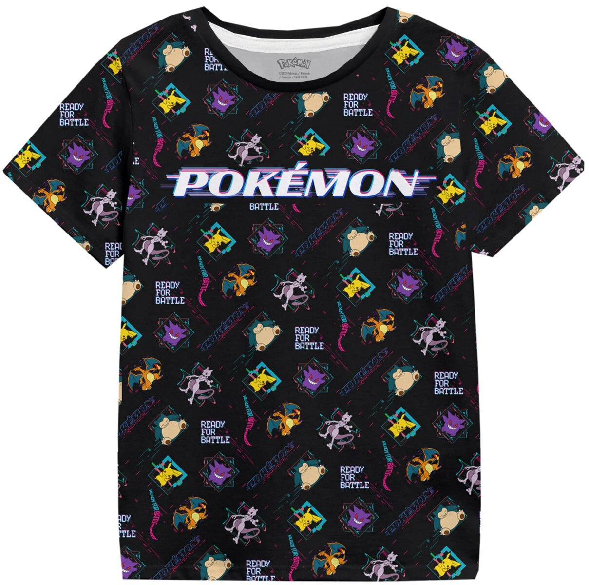"Kids - Distortion" T-Shirt Schwarz Von Pokémon 3 "Kids - Distortion" T-Shirt Schwarz Von Pokémon